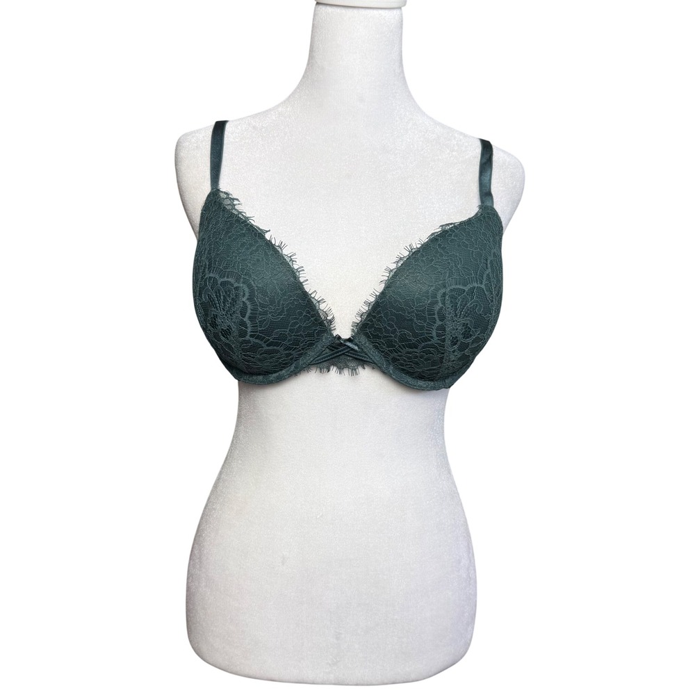 Victoria's Secret Dream Angels Push-Up Bra Women 34D Lace 2-Pack Teal Pink Black - Picture 12 of 14